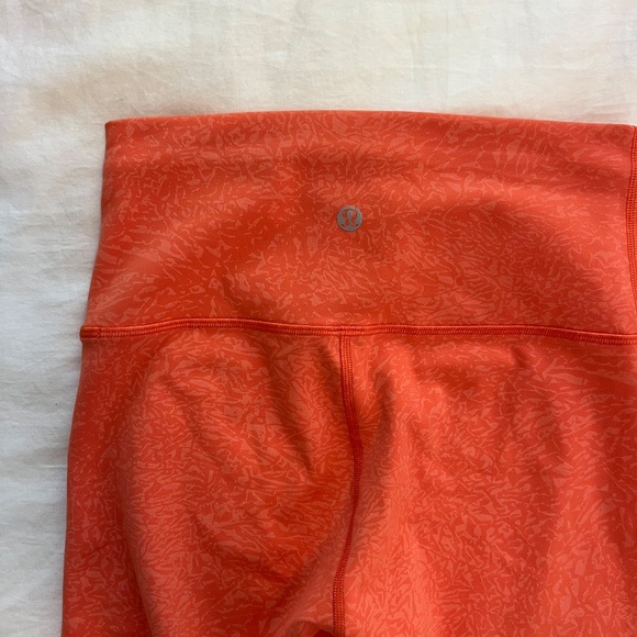 Lululemon Orange biker shorts - Picture 5 of 6